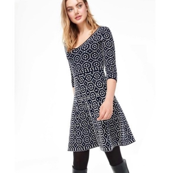 Boden Dresses & Skirts - Boden Annabel Geometric Polka Dot Dress Size 12L